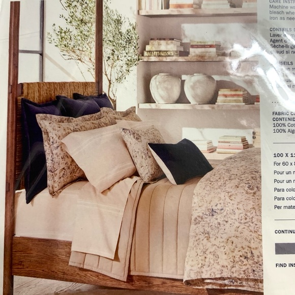 Vintage Ralph Lauren corso compañía stripes queen
flat sheet natural cream - Picture 9 of 13